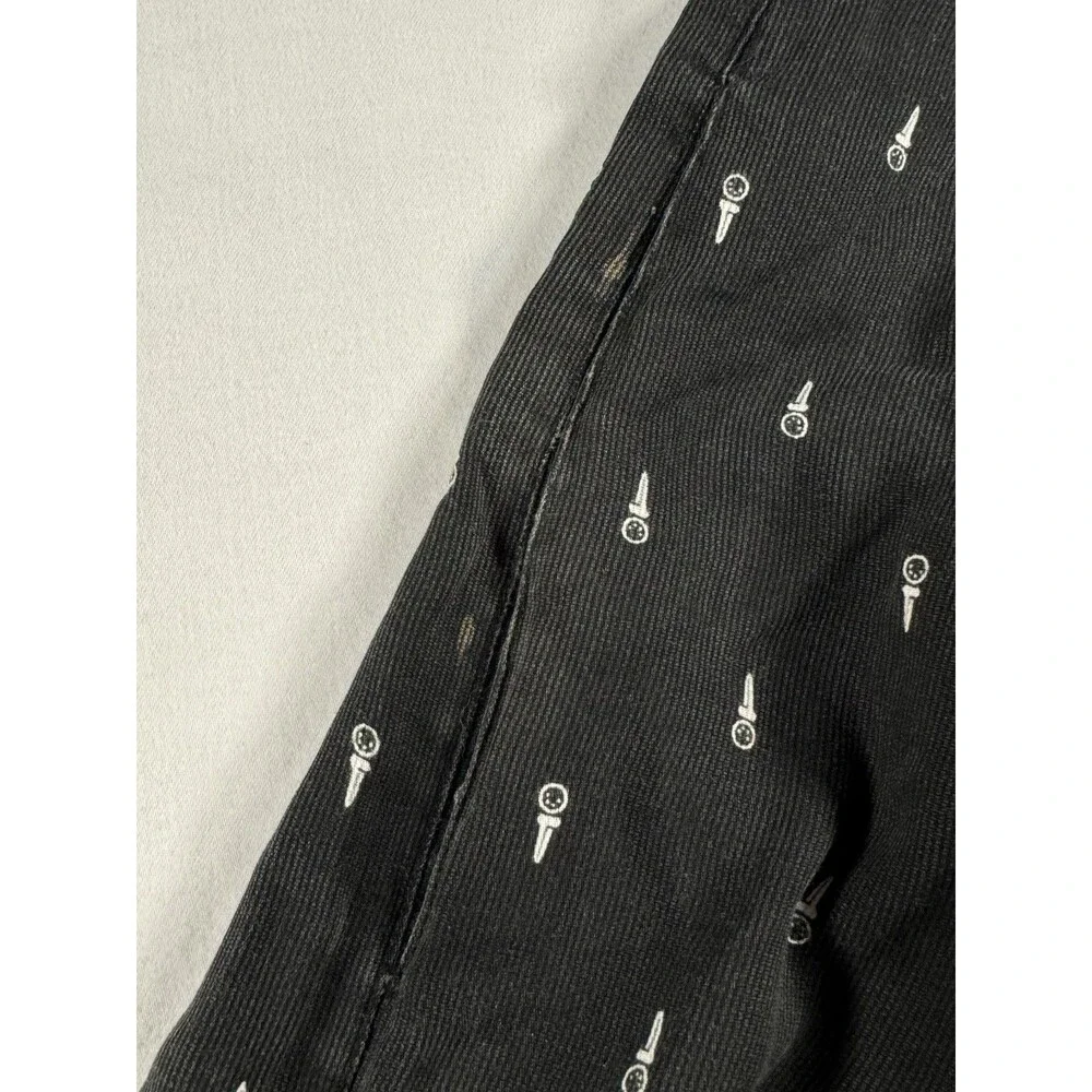 Talbots Women’s Size 16 Black White Golf Tee Print Rayon Pleated Bermuda Shorts